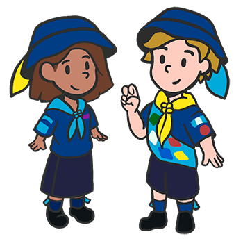 Ilustración de niños scout